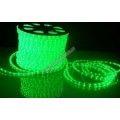 Дюралайт LED круглый 2-х проводной, фиксинг, 13мм 100м, кратность резки 1м, расстояние между светодиодами 2,7см, зелёный